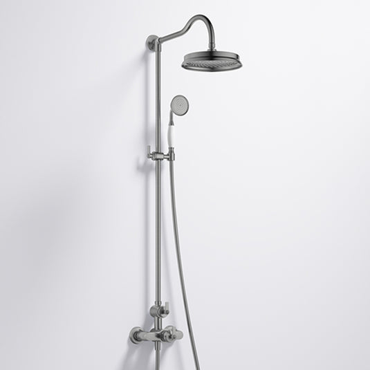 Flova Liberty Exposed Thermostatic Shower Column Brushed Nickel | LITSKIT-BN - Envy Bathrooms Ltd