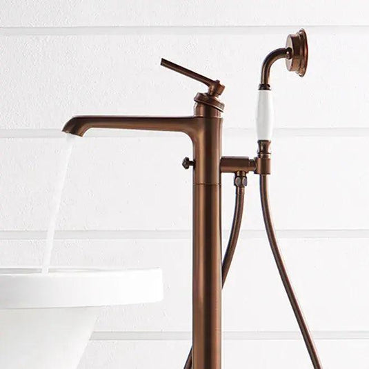 Flova Liberty Floor Standing Bath Shower Mixer Tap with Handset Kit - Oil Rubbed Bronze LIFMBSM-ORB - Envy Bathrooms Ltd