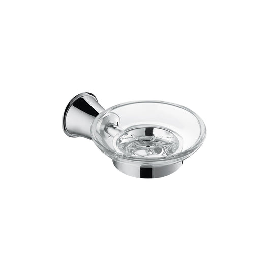 Flova Liberty Glass Soap Dish - Chrome - Envy Bathrooms Ltd