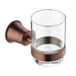 Flova Liberty Glass Tumbler & Holder - Oil Rubbed Bronze - Envy Bathrooms Ltd
