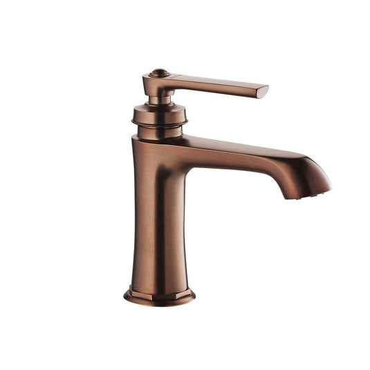 Flova Liberty Mono Basin Mixer Tap with Clicker Waste - Oil Rubbed Bronze LIBAS-ORB - Envy Bathrooms Ltd