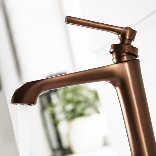Flova Liberty Mono Basin Mixer Tap with Clicker Waste - Oil Rubbed Bronze LIBAS-ORB - Envy Bathrooms Ltd