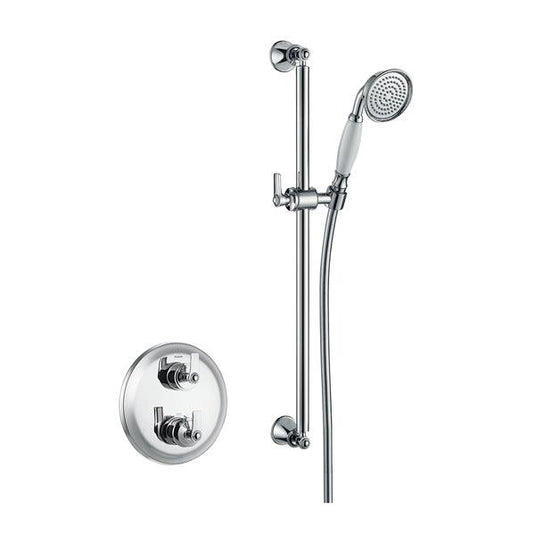Flova Liberty Round Shower Pack With Slide Rail – Diamond Chrome - LI1PK1 - Envy Bathrooms Ltd