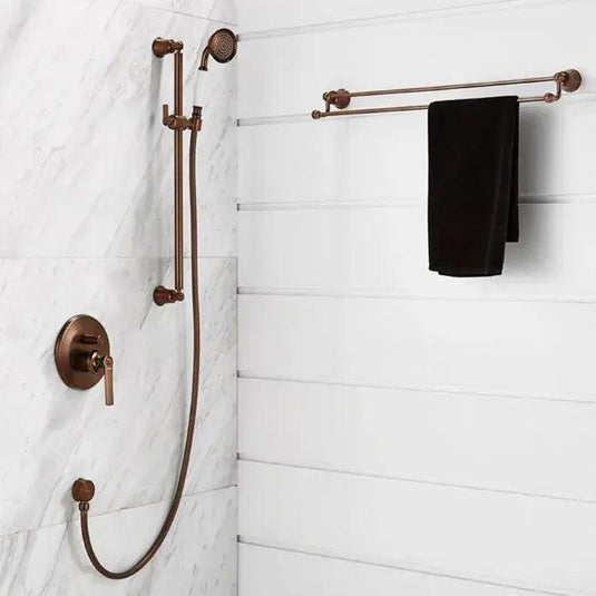 Flova Liberty Slide Rail Kit with Single Function Handset - Oil Rubbed Bronze LISFSS-ORB - Envy Bathrooms Ltd