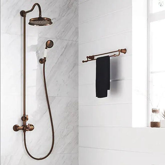 Flova Liberty Thermostatic Shower, Overhead Rainshower & Handset Kit - Oil Rubbed LITSKIT-ORB - Envy Bathrooms Ltd