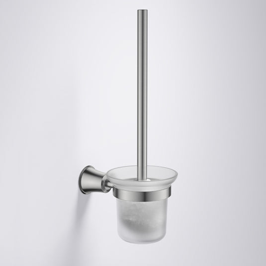 Flova Liberty Toilet Brush and Holder Brushed Nickel | LI8990-BN - Envy Bathrooms Ltd