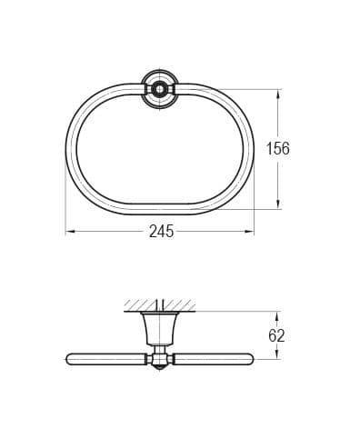 Flova Liberty Towel Ring - Oil Rubbed Bronze - Envy Bathrooms Ltd