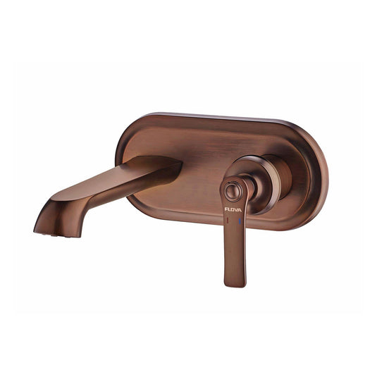 Flova Liberty Wall Mounted Basin Mixer Tap with Clicker Waste - Oil Rubbed Bronze LI2HWMBAS-ORB - Envy Bathrooms Ltd