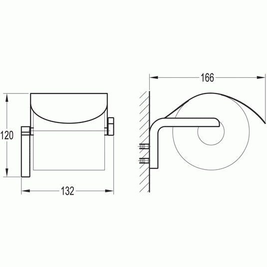 Flova Lynn Covered Toilet Roll Holder - Envy Bathrooms Ltd