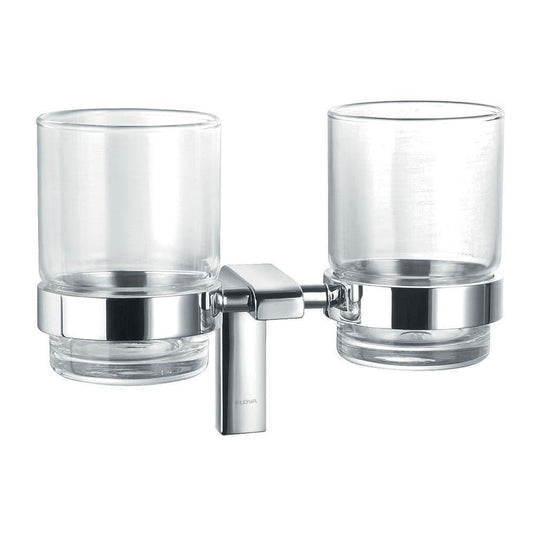 Flova Lynn Double Tumbler & Holder with Glasses - Envy Bathrooms Ltd