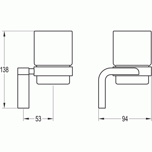Flova Lynn Single Tumbler & Holder with Glass - Envy Bathrooms Ltd
