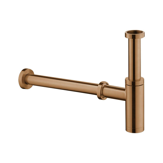 Flova Minimalist Bottle Trap And Pipe – Brushed Bronze - BRO-MB9235 - Envy Bathrooms Ltd
