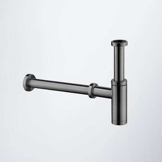 Flova Minimalist Bottle Trap and Pipe Gun Metal | GM-MB9235 - Envy Bathrooms Ltd