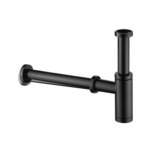 Flova Minimalist Bottle Trap And Pipe – Matt Black - MB-MB9235 - Envy Bathrooms Ltd