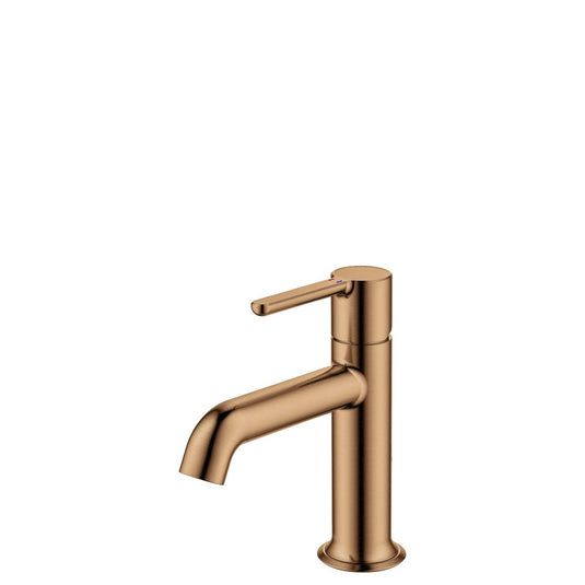 Flova Moonlight 170mm Single Lever Basin Mixer Tap – Brushed Bronze - BRO-MLBAS - Envy Bathrooms Ltd