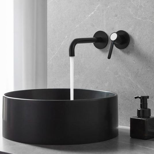 Flova Moonlight 2-Hole Concealed Basin Mixer Tap Finishing Set – Matt Black - MB-ML2HBAS-TRIM - Envy Bathrooms Ltd