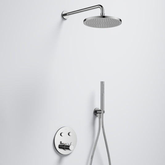 Flova Moonlight GoClick Round Air-Mix Shower Pack Diamond Chrome | MLGC2PK2-RO - Envy Bathrooms Ltd