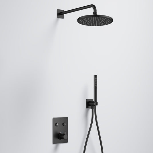 Flova Moonlight GoClick Square Shower Pack Matt Black | MB-MLGC2PK2-SQ - Envy Bathrooms Ltd