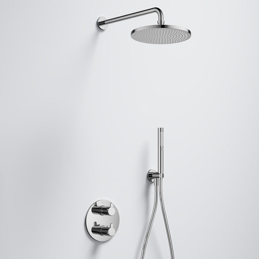 Flova Moonlight GoTurn Shower Pack Air-Mix Rain Handset Diamond Chrome | MLGT2PK2-RO - Envy Bathrooms Ltd