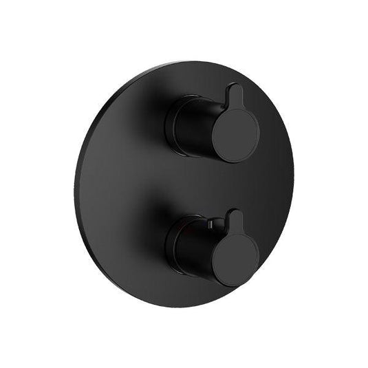 Flova Moonlight Round SmartBOX Finishing Set – Matt Black - MB-ML-TRIM/RO - Envy Bathrooms Ltd