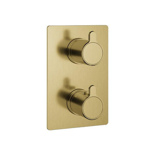 Flova Moonlight Square SmartBOX Finishing Set – Brushed Brass - BRB-ML-TRIM/SQ - Envy Bathrooms Ltd