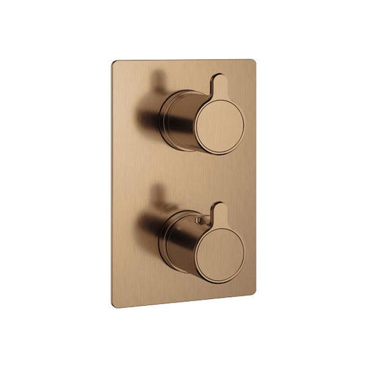 Flova Moonlight Square SmartBOX Finishing Set – Brushed Bronze - BRO-ML-TRIM/SQ - Envy Bathrooms Ltd