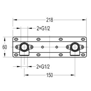 Flova Mounting Fixing Kit For Exposed Showering - FIXKIT - Envy Bathrooms Ltd