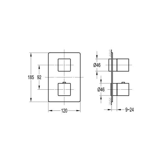 Flova QUBA SmartBOX Finishing Kit - QU-TRIM - Envy Bathrooms Ltd