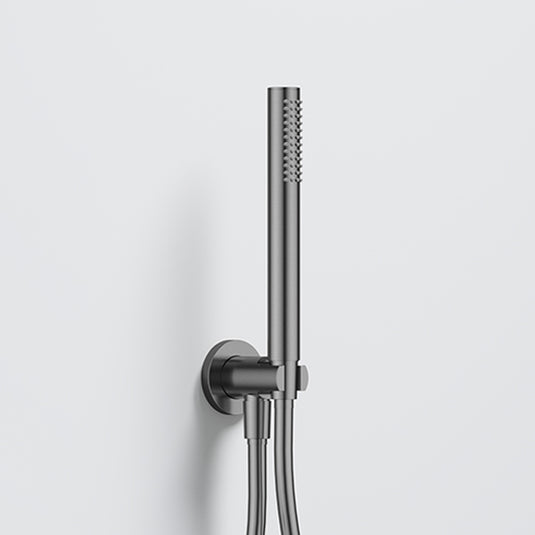 Flova Round Pencil Handshower Kit with Smooth Hose Gun Metal | GM-ANHSS-26 - Envy Bathrooms Ltd