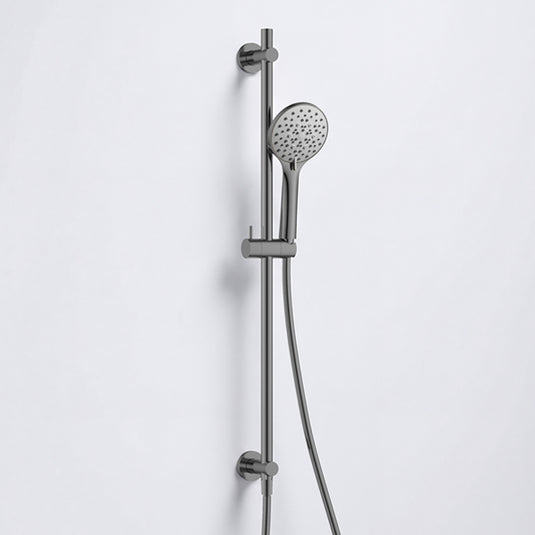 Flova Round Slide Rail With 5-Function Handshower Gun Metal | GM-LVSRWO-RO - Envy Bathrooms Ltd