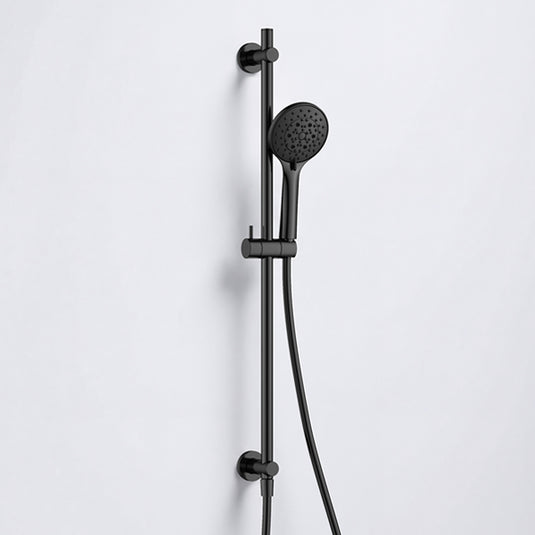 Flova Round Slide Rail With 5-Function Handshower Matt Black | MB-LVSRWO-RO - Envy Bathrooms Ltd