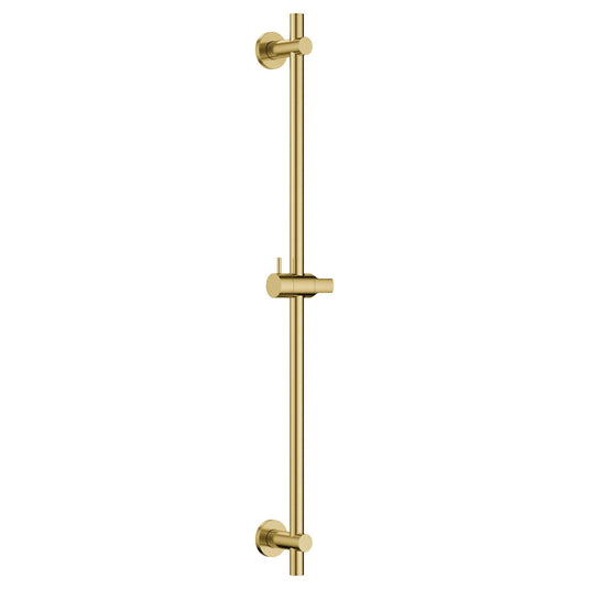 Flova Slide Rail – Round Plate – Brushed Brass - BRB-LVSS - Envy Bathrooms Ltd