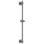 Flova Slide Rail With Integral Wall Outlet – Square Plate – Gun Metal - GM-LVSSWO-SQ - Envy Bathrooms Ltd