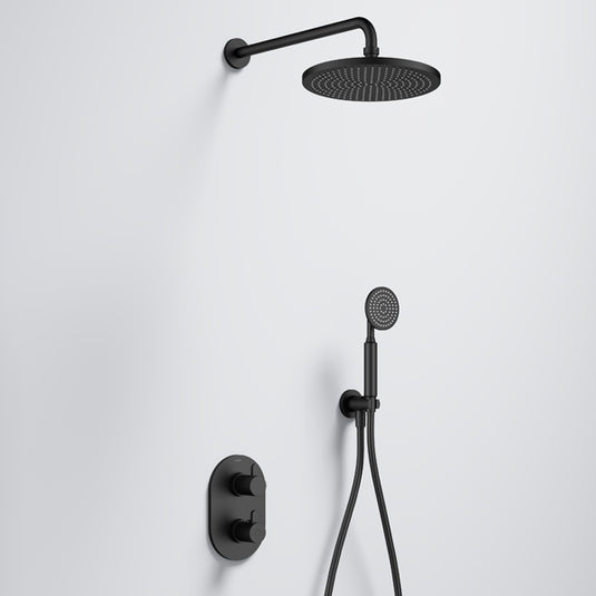 Flova Smart GoTurn Round Shower Pack Matt Black | MB-SMGT2PK2-RO - Envy Bathrooms Ltd