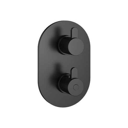 Flova SMART Round SmartBOX Finishing Set – Matt Black - MB-SM-TRIM - Envy Bathrooms Ltd