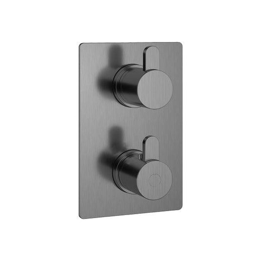 Flova SMART Square SmartBOX Finishing Set – Gun Metal - GM-ES-TRIM - Envy Bathrooms Ltd