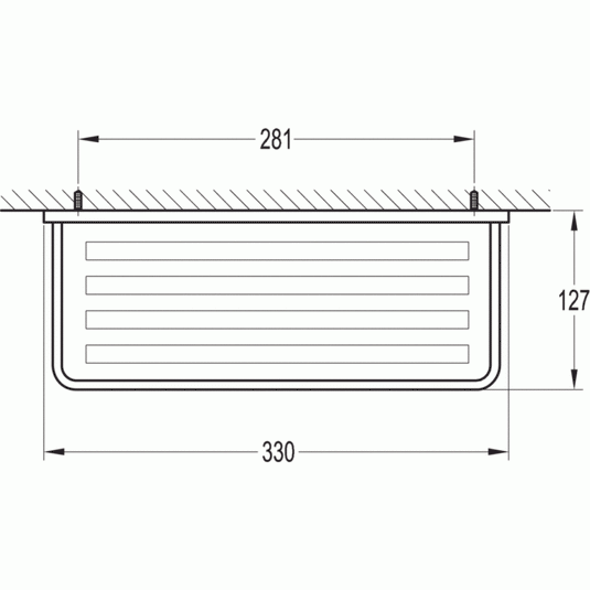 Flova Sofija 330mm Glass & Chrome Bathroom Shelf - Envy Bathrooms Ltd