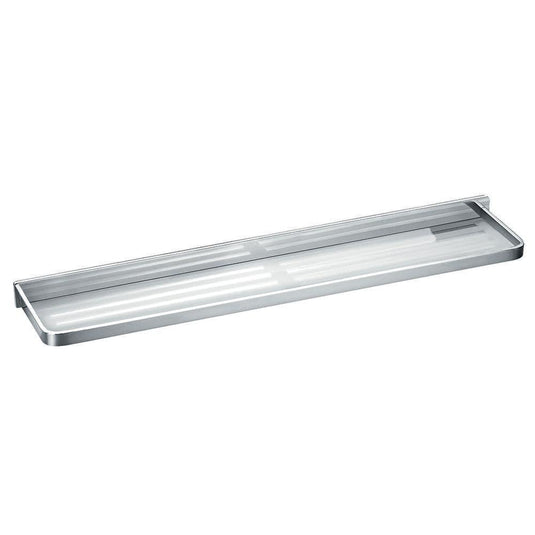 Flova Sofija 600mm Chrome & Glass Bathroom Shelf - Envy Bathrooms Ltd