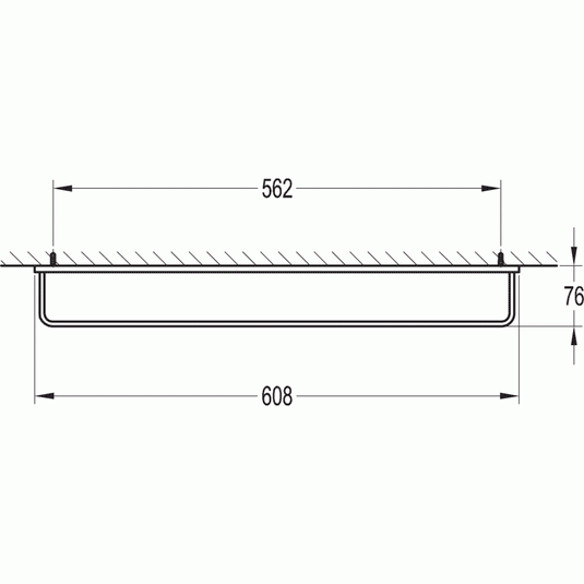 Flova Sofija 610mm Single Bar Towel Rail - Chrome - Envy Bathrooms Ltd