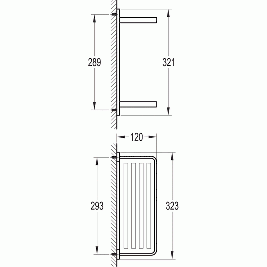Flova Sofija Double Glass Shelf (325mm) - Envy Bathrooms Ltd