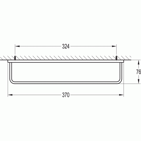 Flova Sofija Single Bar Towel Rail - 370mm - Envy Bathrooms Ltd