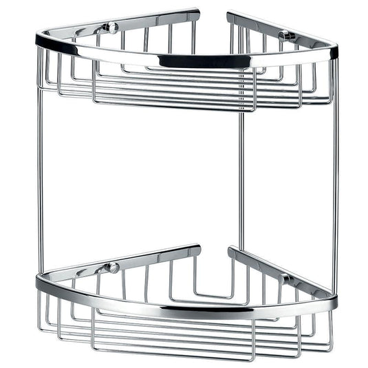 Flova Solid Brass Double Corner Basket - Envy Bathrooms Ltd