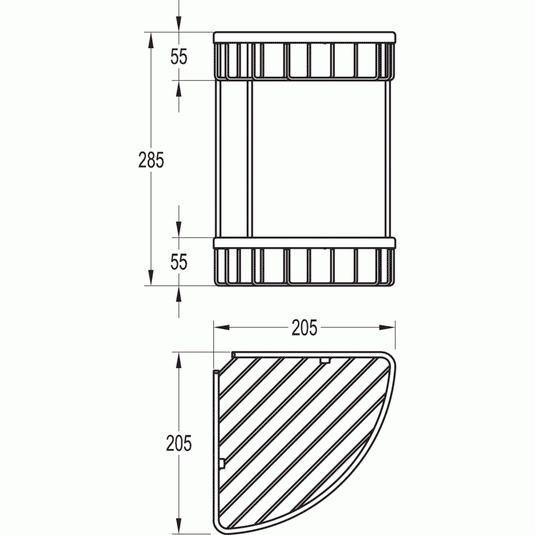 Flova Solid Brass Double Corner Basket - Envy Bathrooms Ltd