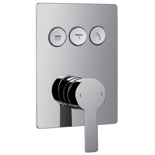 Flova Spring Concealed Manual GoClick 3 button Finishing Kit SRGO-3 - Envy Bathrooms Ltd