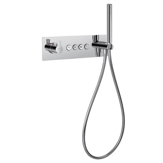 Flova Spring GoClick 4 Outlet Concealed Thermostatic Shower & Integral Handset Kit SRTHGO4-V - Envy Bathrooms Ltd