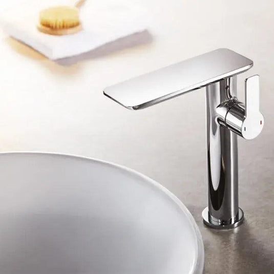 Flova Spring Tall Mono Basin Mixer Tap with Clicker Waste SRTBAS - Envy Bathrooms Ltd