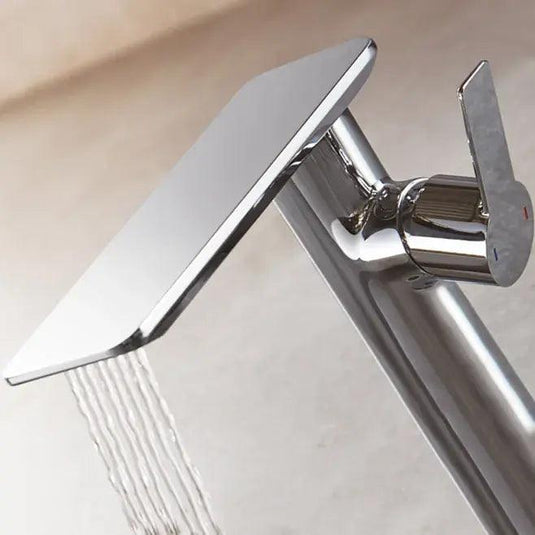 Flova Spring Tall Mono Basin Mixer Tap with Clicker Waste SRTBAS - Envy Bathrooms Ltd