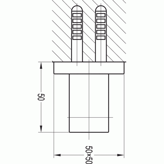 Flova Square Hand Shower Holder KI8876A - Envy Bathrooms Ltd