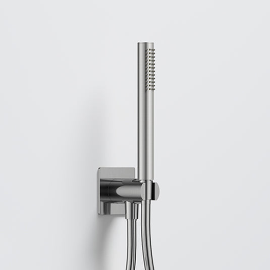 Flova Square Pencil Handshower Kit With Smooth Hose Brushed Nickel | BN-ANHSS-SQ-26 - Envy Bathrooms Ltd