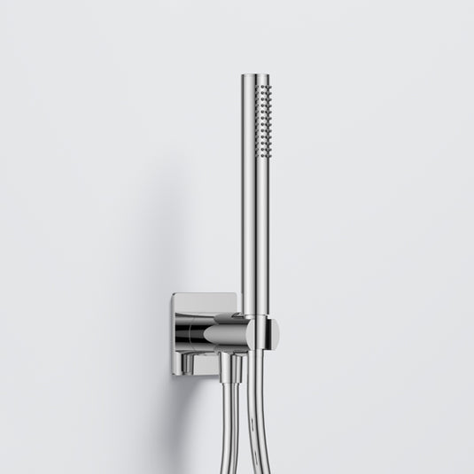 Flova Square Pencil Handshower Kit with Smooth Hose Diamond Chrome | ANHSS-SQ-26 - Envy Bathrooms Ltd